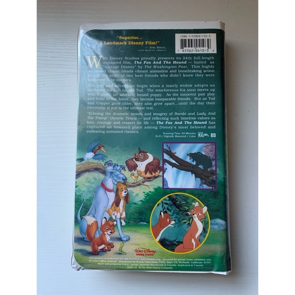 Disneys The Fox And The Hound VHS - Picture 2 of 4